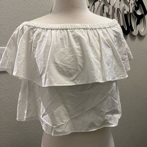 Bershka White Off Shoulder Top